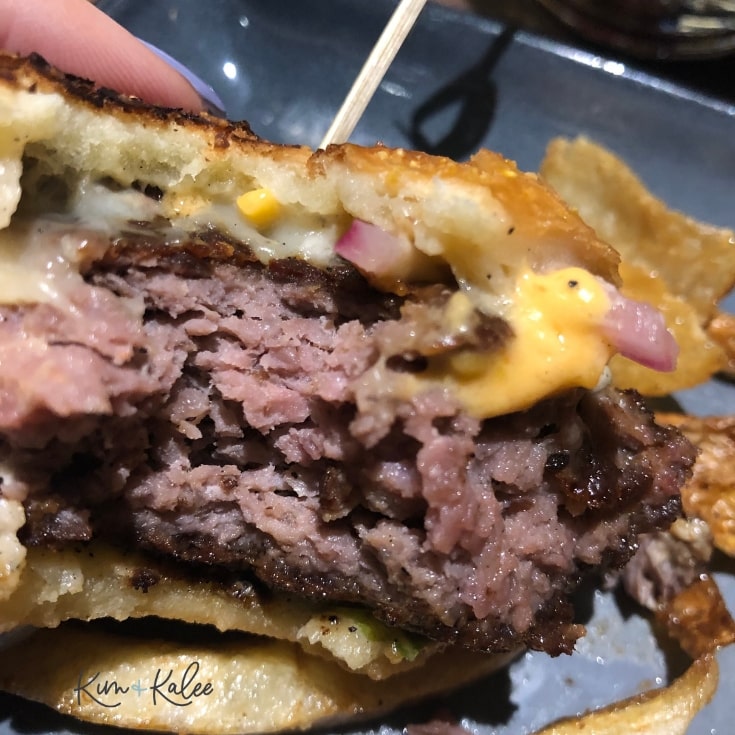 Deacon's New South bite of burger