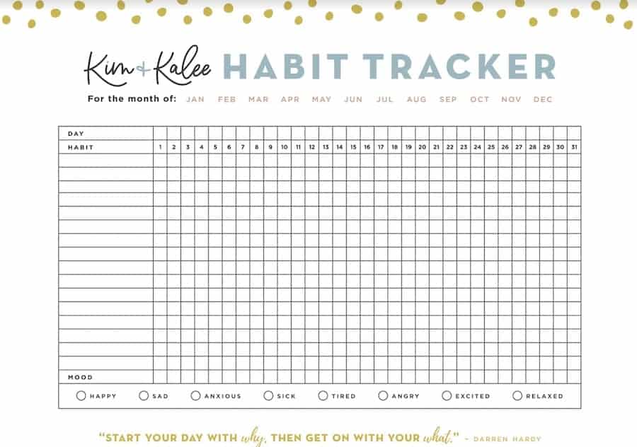 Free Printable Habit Tracker For Bullet Journal A5 Size And Letter Vrogue