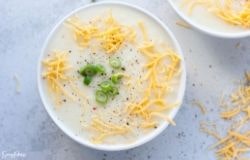 easy slow cooker potato soup with cream cheese Recipe Card Image