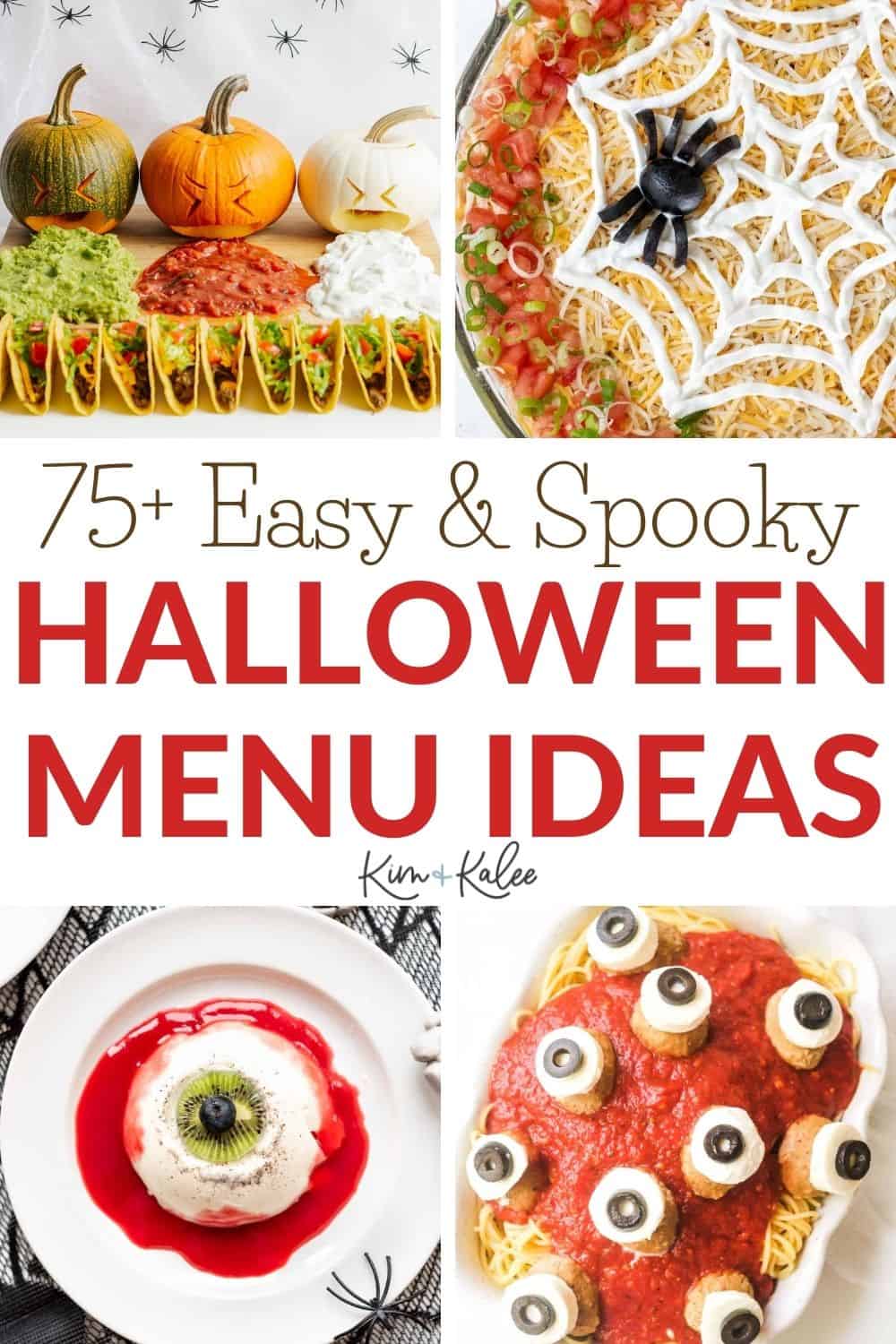 Collage of Halloween Food Ideas for Adults