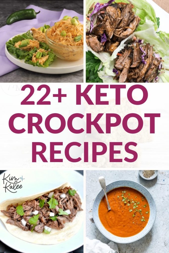 collage of the best keto crockpot recipes
