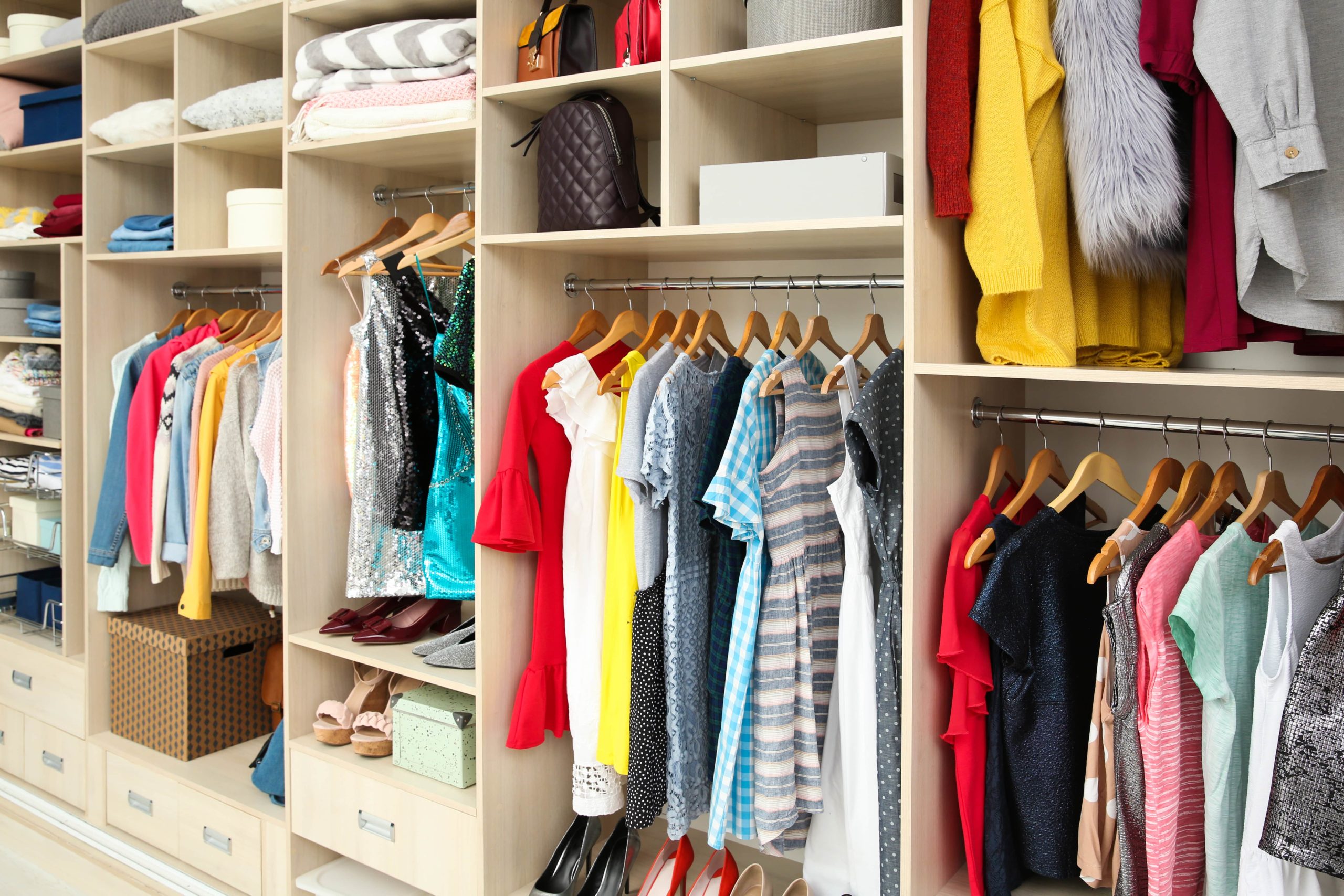 an organized closet