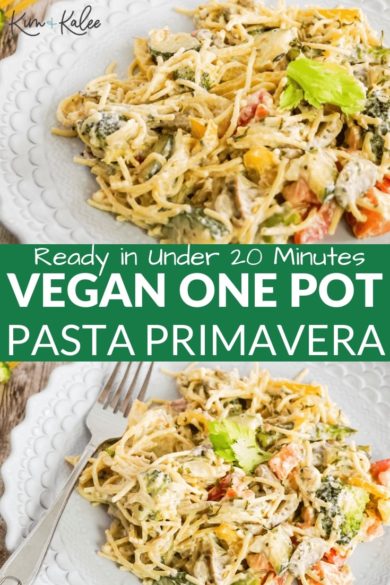 Creamy Vegan Pasta Primavera: One Pot Recipe Ready in 30 Minutes!