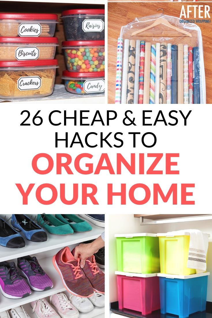 home organization tips collage