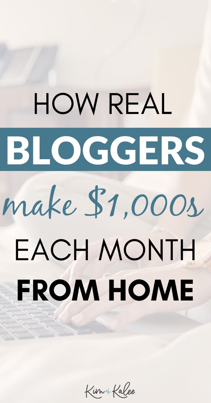 how bloggers make money from home each month