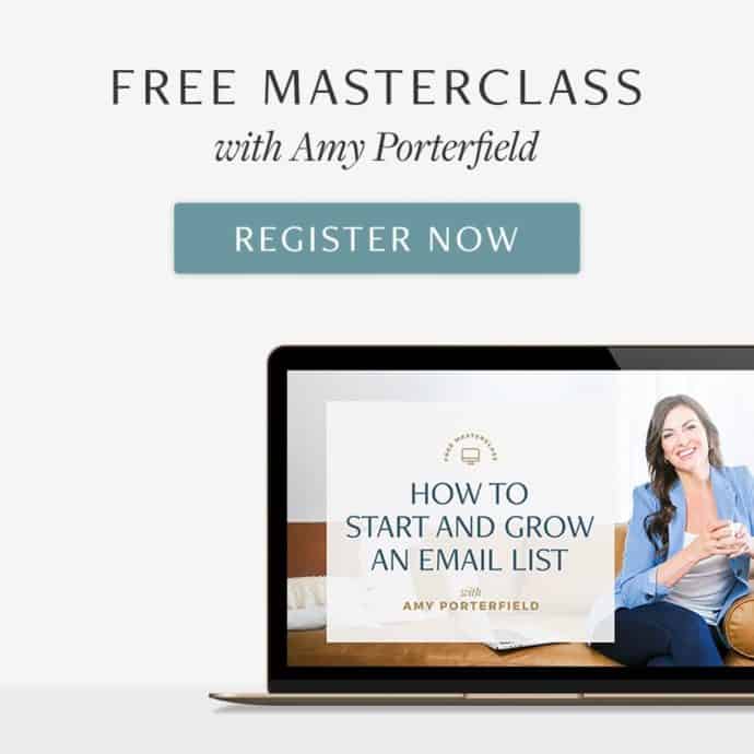 amy porterfield email list building masterclass - register now
