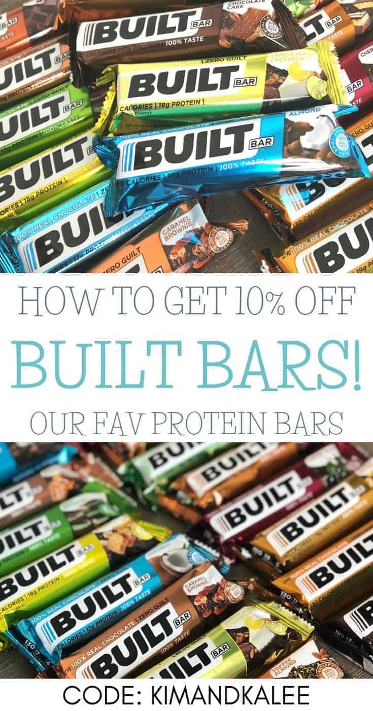 How to get 10% off Built Bars collage