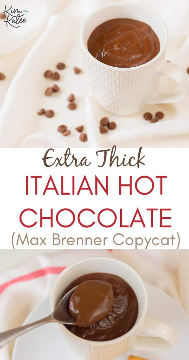 Thick Italian Style Hot Chocolate Collage