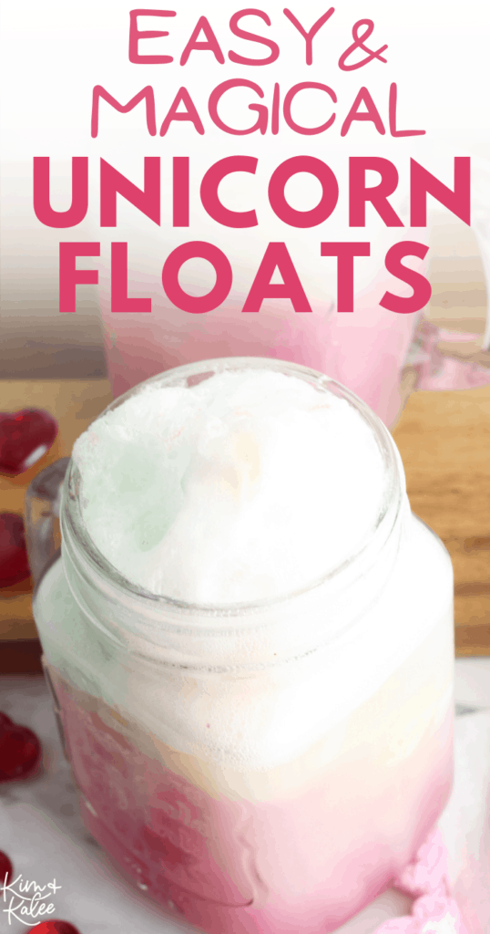 Individual Unicorn Rainbow Sherbet Float Punch with Sprite