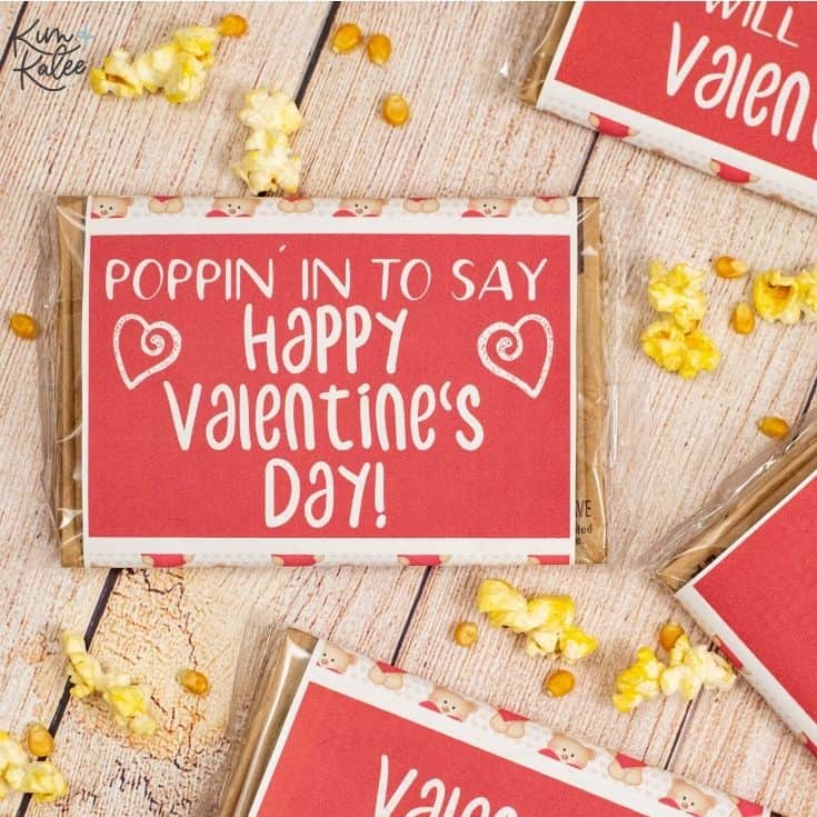 free popcorn valentine's day card printable