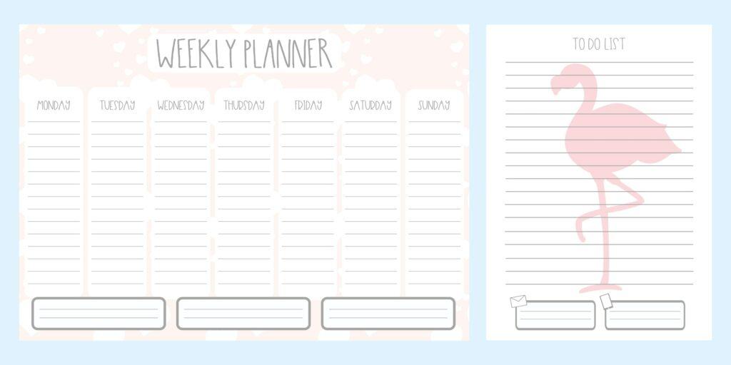 Bullet Journal weekly planner example