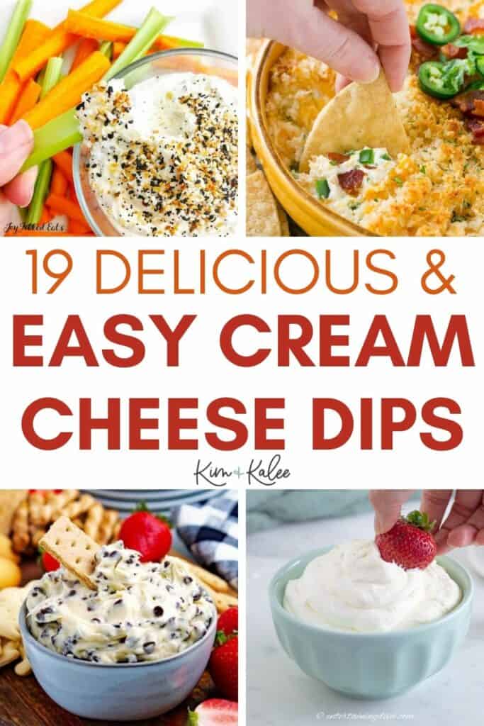Philadelphia cream cheese dips collage