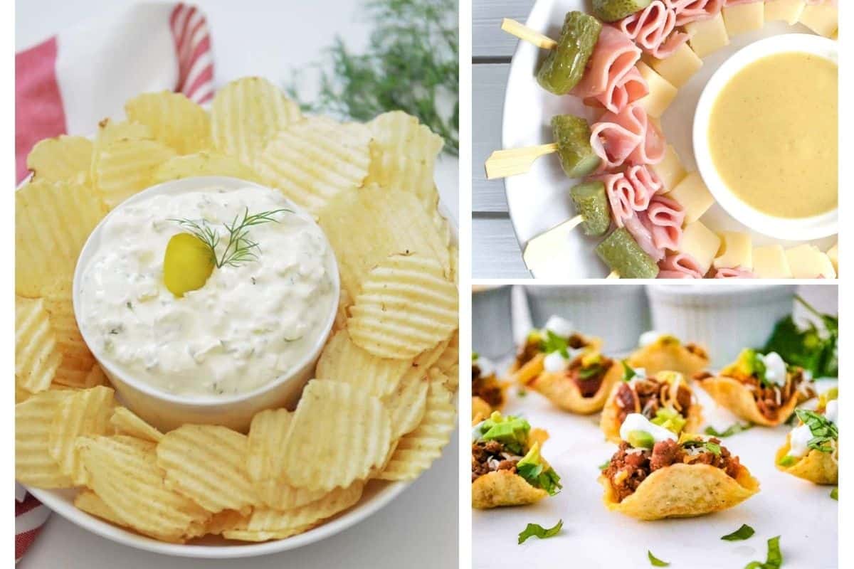 cheap and easy snack ideas collage