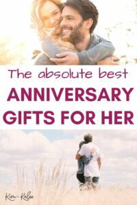 the best anniversary gifts for her collage of two couples - one up close and one further away