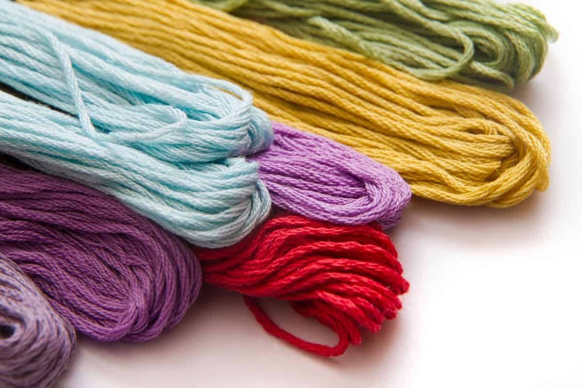 embroidery thread in different colors