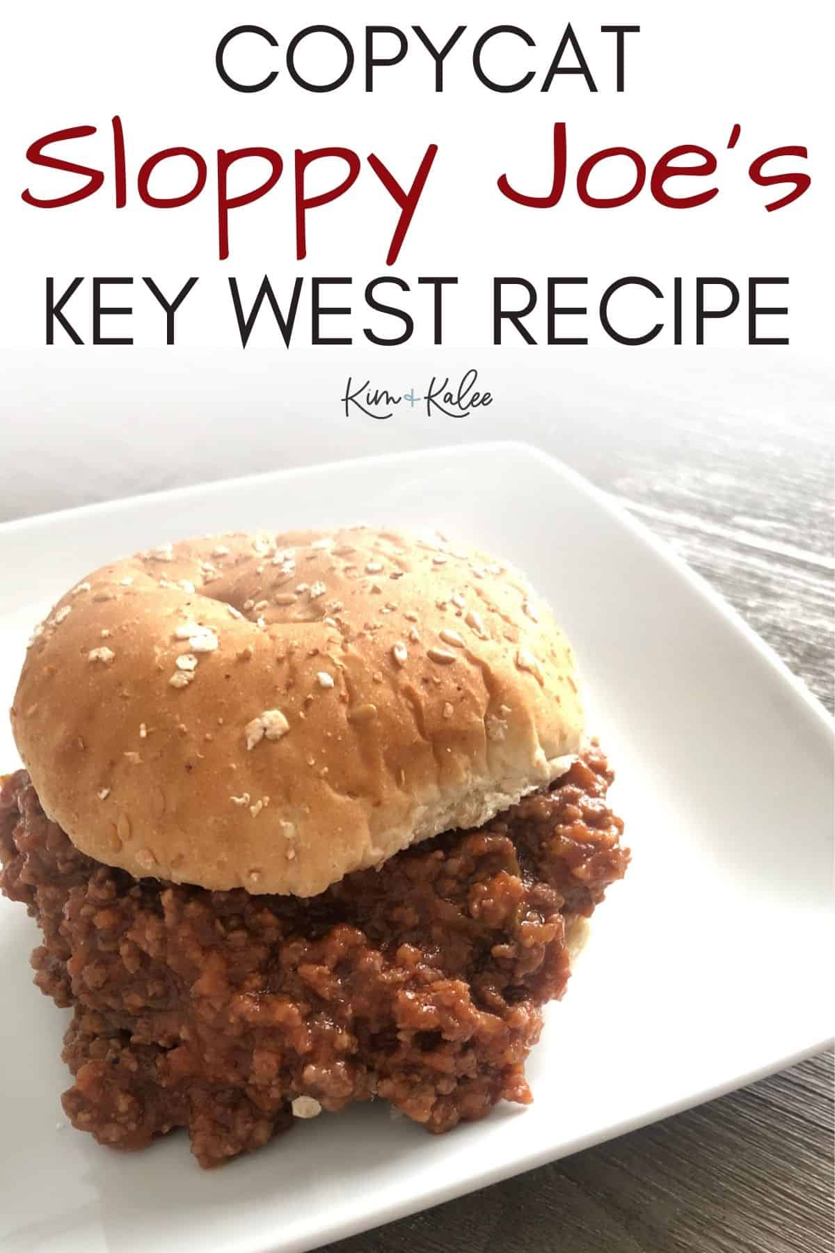 plated sandwich the text overlay - sloppy joes key west recipe