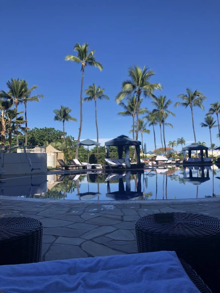 view from the Fairmont's adult-only pool in maui