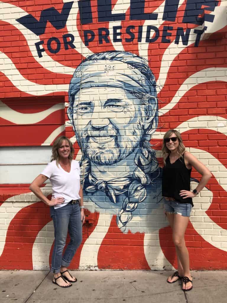 Willie for President Mural in Austin TX