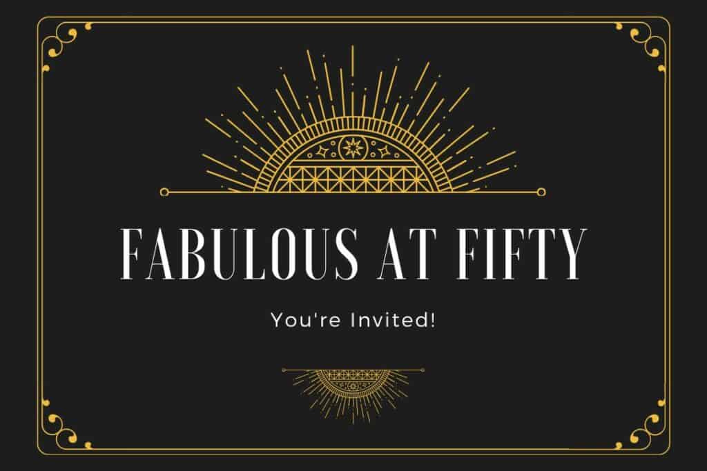 fabulous at fifty party invitation