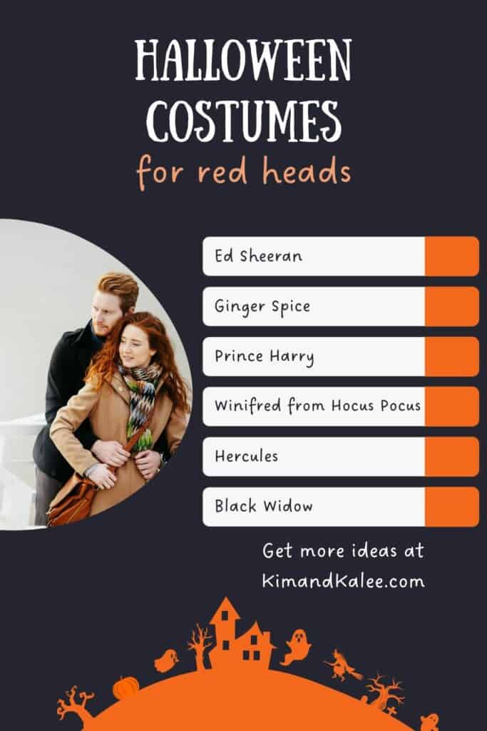 halloween costumes for red heads list