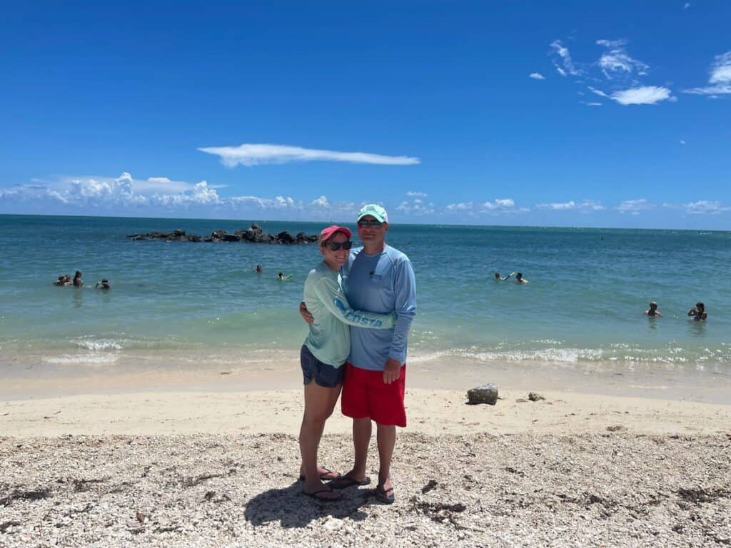 Jake and Kalee in Key west on the beach