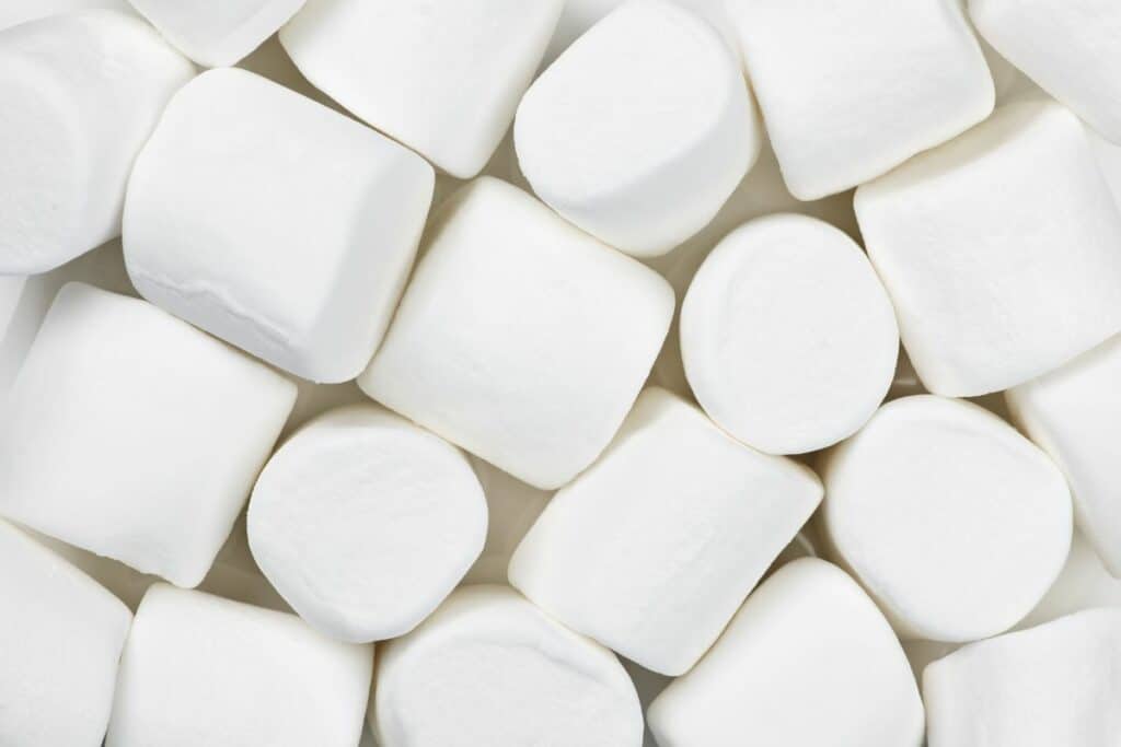 close up of marshmallows