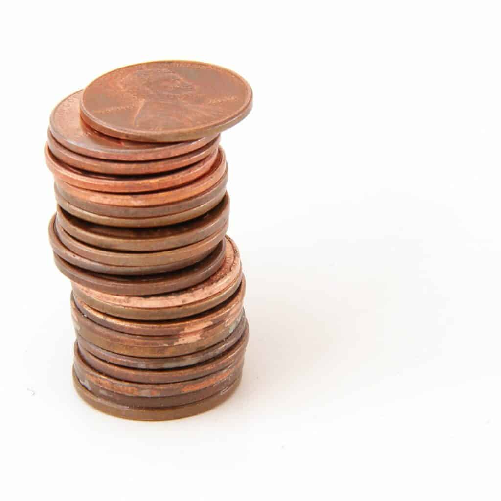 stack of pennies
