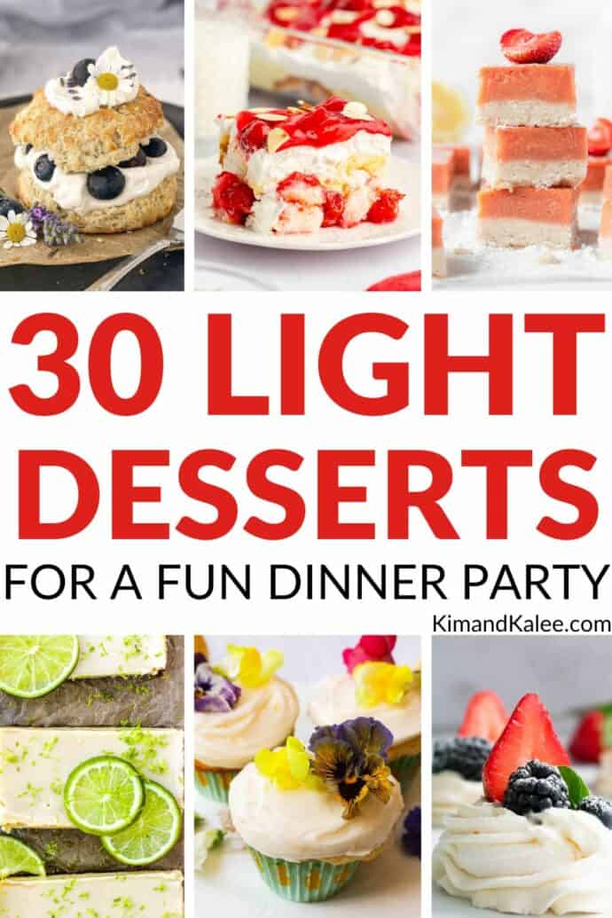 30 light desserts for a dinner party - collage