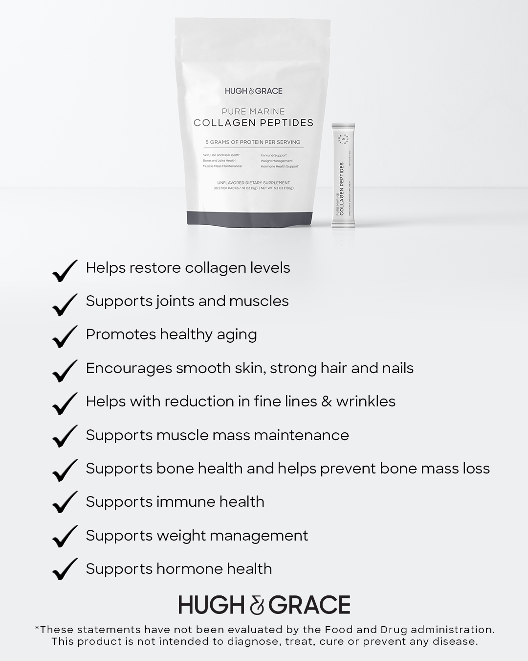 hugh and grace collagen benefits infographic