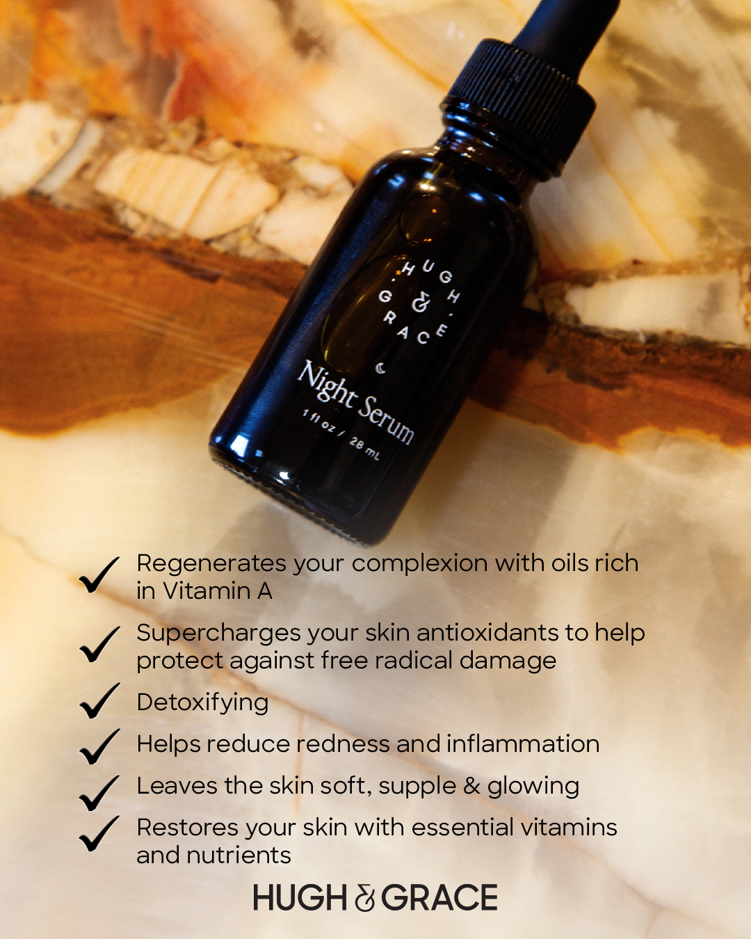 hugh and grace night serum benefits
