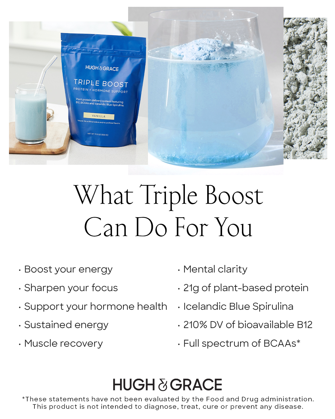 Hugh and Grace Triple Boost Protein Benefits Infographic