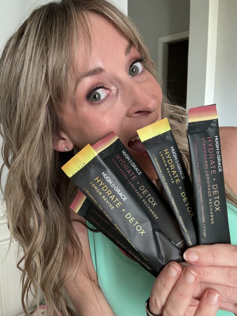 kalee with hydrate and detox samples