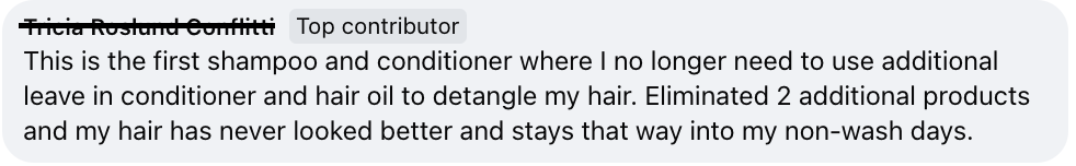 hair testimonial