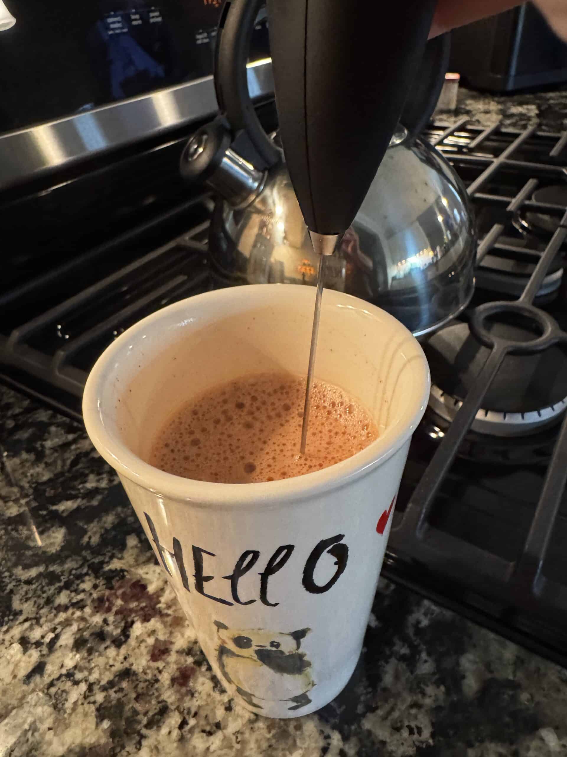 collagen creamer dissolved in cocoa